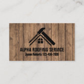 Carte De Visite Réparation des toits de l'entrepreneur Roofer (Devant)