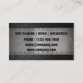 Carte De Visite Réparation des toits de l'entrepreneur Roofer (Dos)