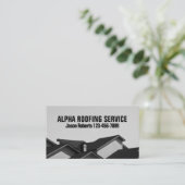 Carte De Visite Réparation des toits de l'entrepreneur Roofer (Debout devant)