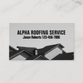 Carte De Visite Réparation des toits de l'entrepreneur Roofer (Devant)