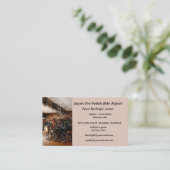 Carte De Visite Réparation des vélos de moto - photo éditable Pro  (Debout devant)