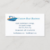 Carte De Visite Réparation des ventes de bateaux Entreposage Marin (Devant)