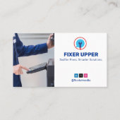 Carte De Visite Réparation d'imprimante | Nettoyer le code-barres  (Dos)