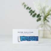 Carte De Visite Réparation d'ordinateur Papier déchiré Circuits él (Debout devant)