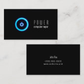 Carte De Visite Réparation d'ordinateur, PC, Ordinateur portable,  (Devant / Derrière)