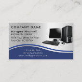 Carte De Visite Réparation d'ordinateur simple et moderne (Devant)