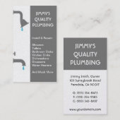 Carte De Visite Réparation du service d'installation de plomberie (Devant / Derrière)