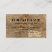 Carte De Visite Réparation en bois de menuiserie de plate-forme (Dos)