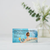 Carte De Visite Réparation Et Entretien De Piscine (Debout devant)