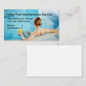 Carte De Visite Réparation Et Entretien De Piscine (Devant / Derrière)