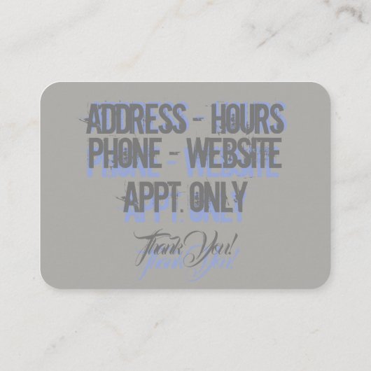 Carte De Visite Réparation faite sur commande (Dos)