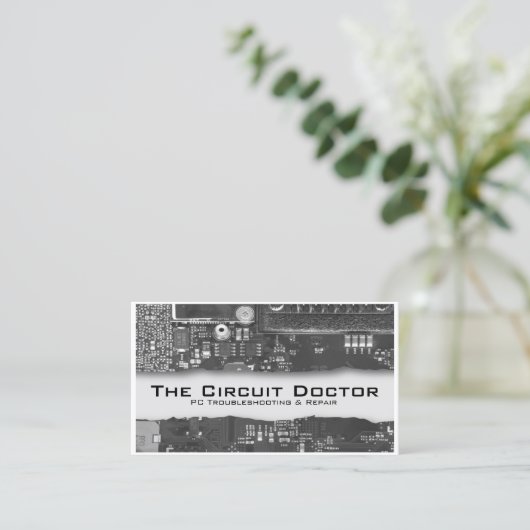 Carte De Visite Réparation informatique Circuits électroniques (Debout devant)