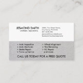 Carte De Visite Réparation mécanique moderne avec icônes (Dos)