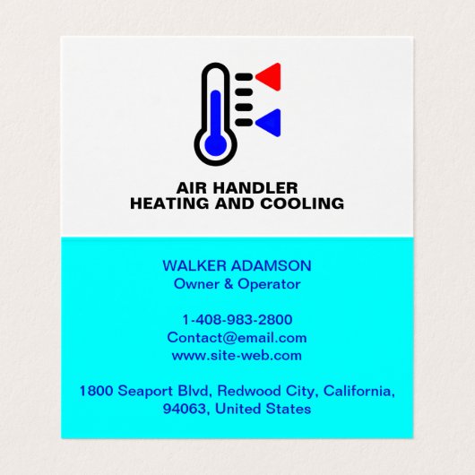Carte De Visite Réparation Professionnelle, Chauffage et Climatisa (Intérieur déplié)