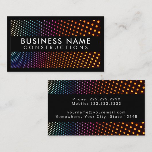 Carte De Visite Réparation professionnelle de main-d'oeuvre en mét (Devant / Derrière)