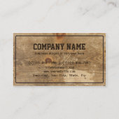 Carte De Visite Réparation professionnelle de menuiserie de constr (Dos)