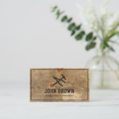 Carte De Visite Réparation professionnelle de menuiserie de constr (Debout devant)