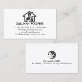 Carte De Visite Réparations de maison de construction de l'entrepr (Devant / Derrière)
