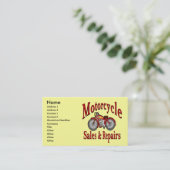 Carte De Visite Réparations de motocycles, (Debout devant)