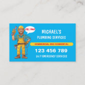 Carte De Visite Réparations d'eau pour plombier à plume (Devant)