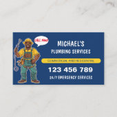 Carte De Visite Réparations d'eau pour plombier à plume (Devant)