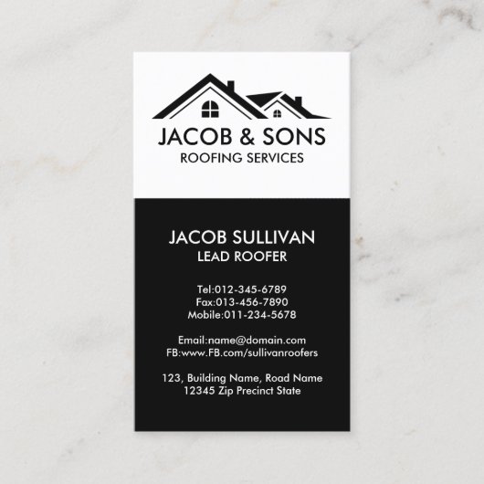 Carte De Visite Réparations des maisons de construction de l'entre (Devant)