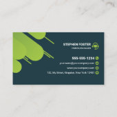 Carte De Visite Réparations des services de toiture verte, install (Dos)