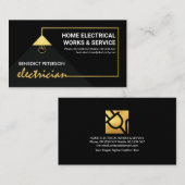 Carte De Visite Réparations électriques du câble électrique Gold (Devant / Derrière)