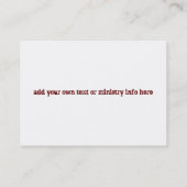 Carte De Visite Repentissez-vous la région d'évangile (Dos)