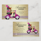 Carte De Visite Repérage pourpre d'or de bijoux de bourses (Devant / Derrière)