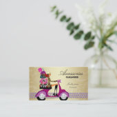 Carte De Visite Repérage pourpre d'or de bijoux de bourses (Debout devant)