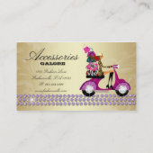 Carte De Visite Repérage pourpre d'or de bijoux de bourses (Dos)