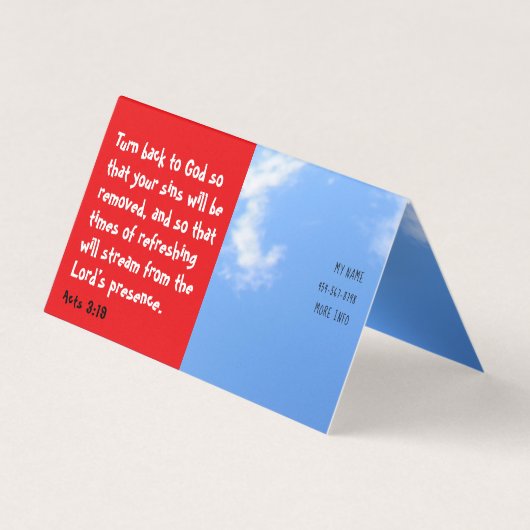 Carte De Visite Repérer les empreintes de croix Écriture (Dos)