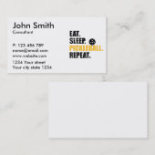 Carte De Visite Répéter le pickleball de sommeil (Devant / Derrière)