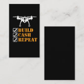 Carte De Visite Répétition d'argent liquide de construction de (Devant / Derrière)