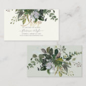 Carte De Visite Réponse RSVP pour le site Web Rustique Eucalyptus, (Devant / Derrière)