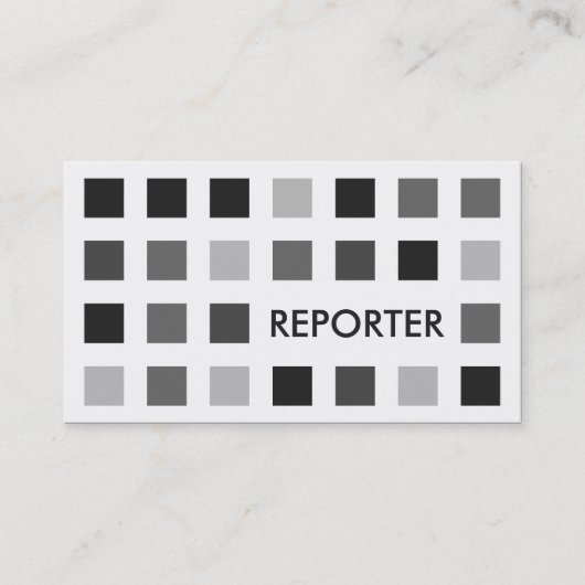 Carte De Visite REPORTER (carrés modérés) (Devant)