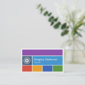 Carte De Visite Reporter - Style moderne de métro plat (Debout devant)