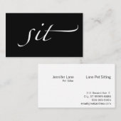 Carte De Visite Reposez-vous : Choyez la garde d'enfants, garde (Devant / Derrière)