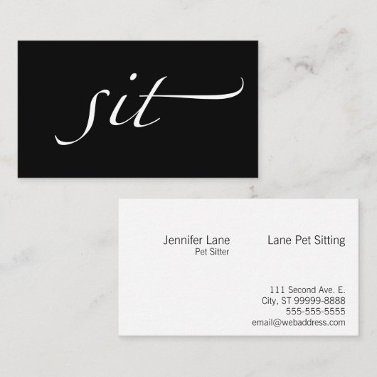 Carte De Visite Reposez-vous : Choyez la garde d'enfants, garde (Devant / Derrière)