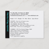 Carte De Visite Reprendre et casque des artistes (Dos)