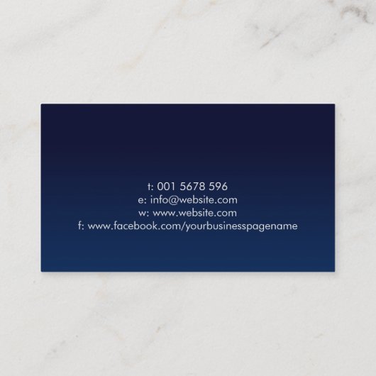 Carte De Visite Reprendre les services d'écriture professionnelle (Dos)