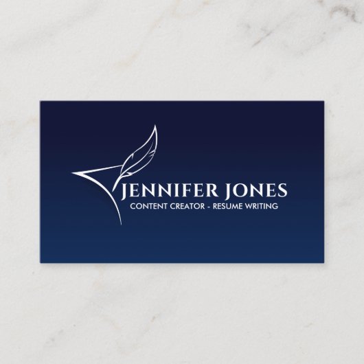 Carte De Visite Reprendre les services d'écriture professionnelle (Devant)