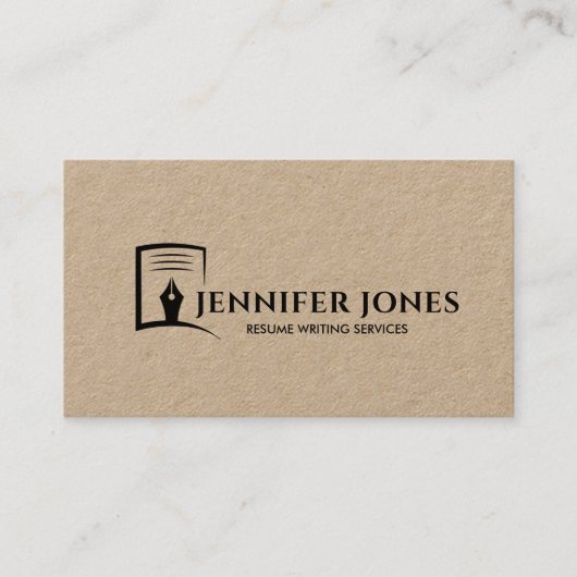 Carte De Visite Reprendre les services d'écriture professionnelle (Devant)