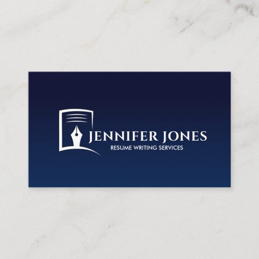 Carte De Visite Reprendre les services d'écriture professionnelle (Devant)