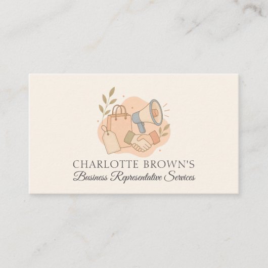 Carte De Visite Représentant Commercial Marketing Relations Client (Devant)