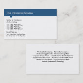 Carte De Visite Représentant d'assurance multibranche (Devant / Derrière)