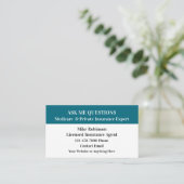 Carte De Visite Représentant De L'Assurance Médicale Et Medicare (Debout devant)