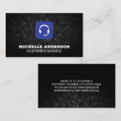 Carte De Visite Représentant du service clientèle Casque | Géométr (Devant / Derrière)