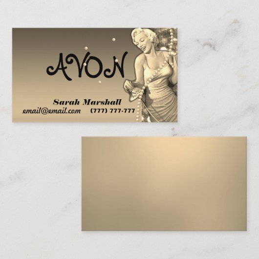 Carte de visite représentant Retro Avon (Devant / Derrière)